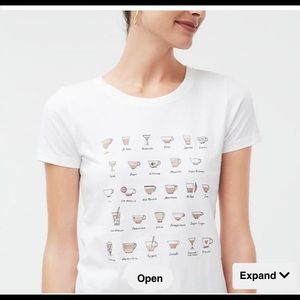 JCrew Factory Collectors Tee- Coffee Themed